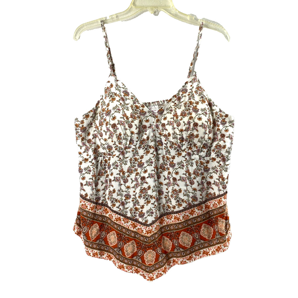 Festival Babydoll Top Juniors XXL‎ Boho Asymmetrical Floral Padded Bra Summer